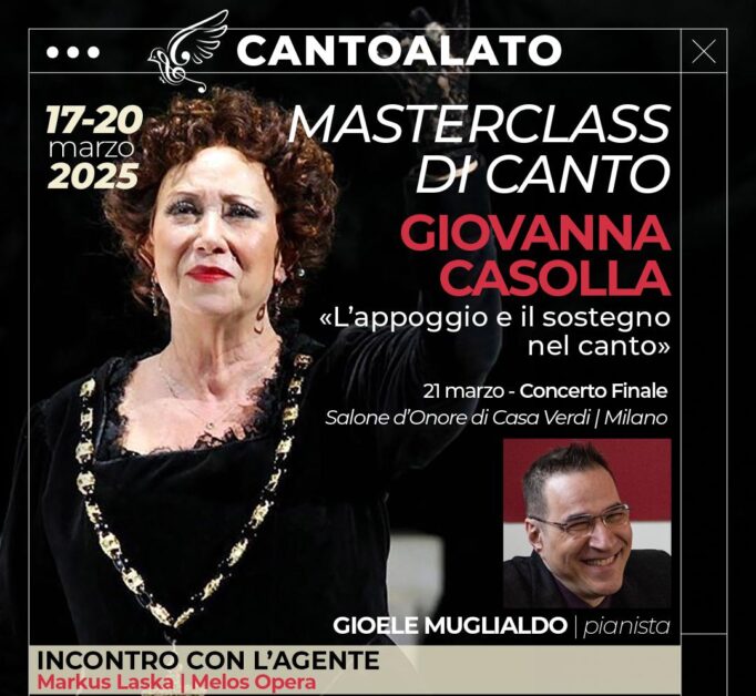 Masterclass con Giovanna Casolla " L'appoggio e il sostegno nel Canto "