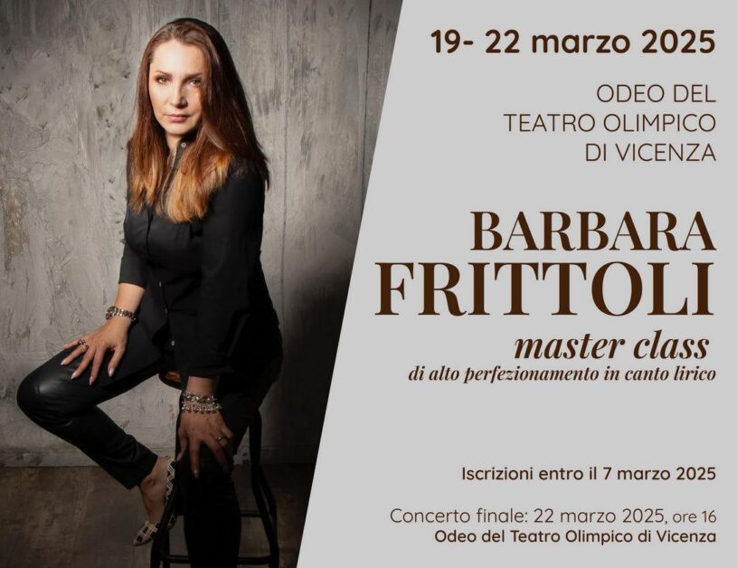 Masterclass di alto perfezionamento in canto lirico di Barbara Frittoli 2025