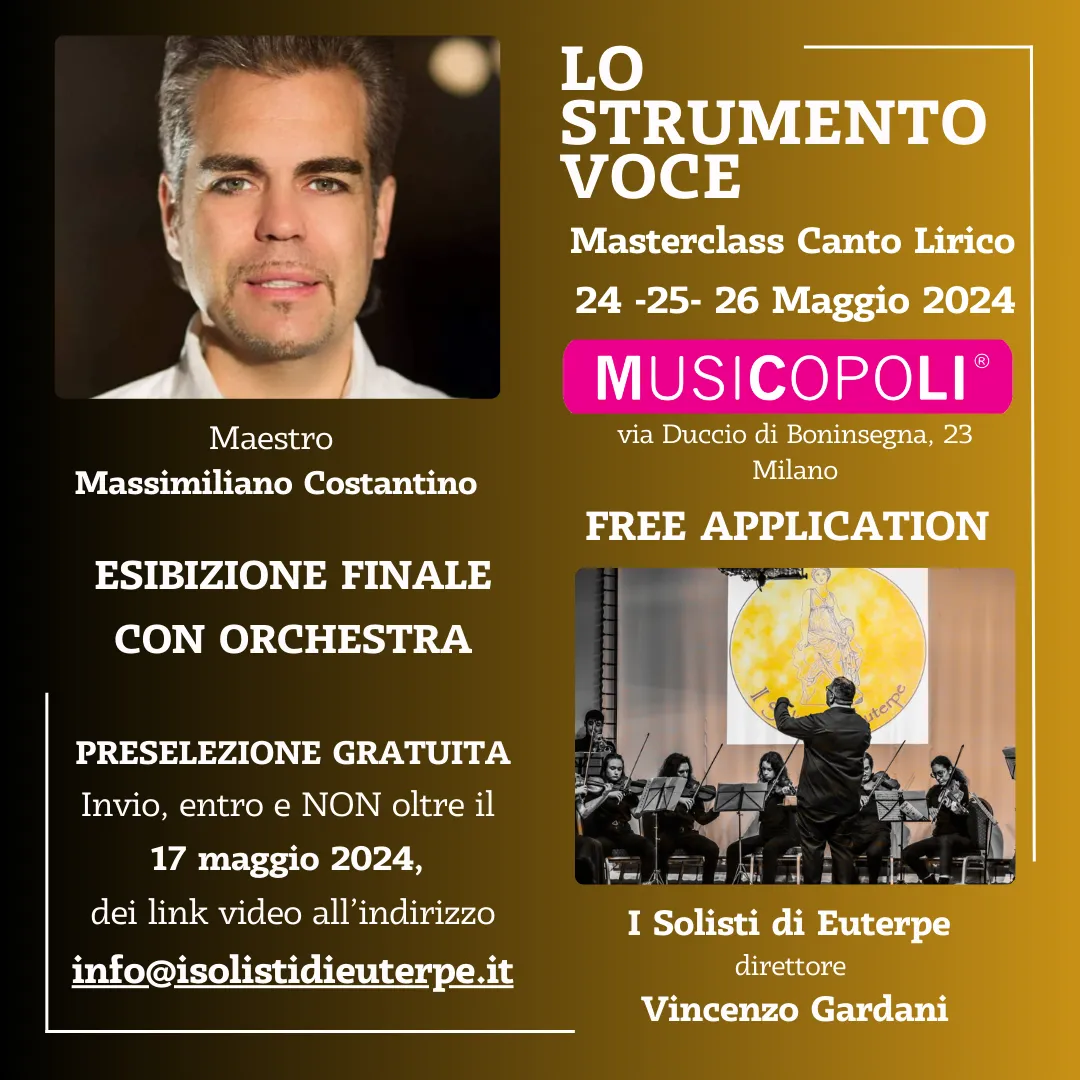 Lo strumento voce tenuta dal Maestro Massimiliano Costantino