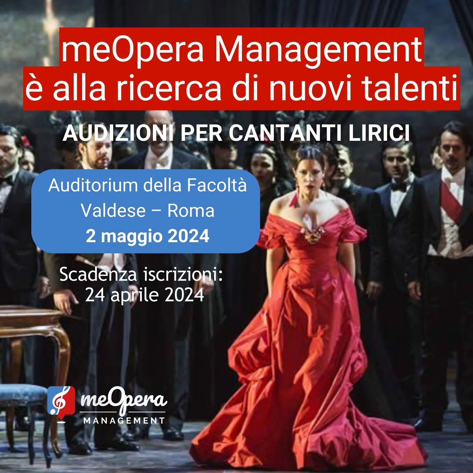 MeOpera Management audizioni per cantanti lirici 2024