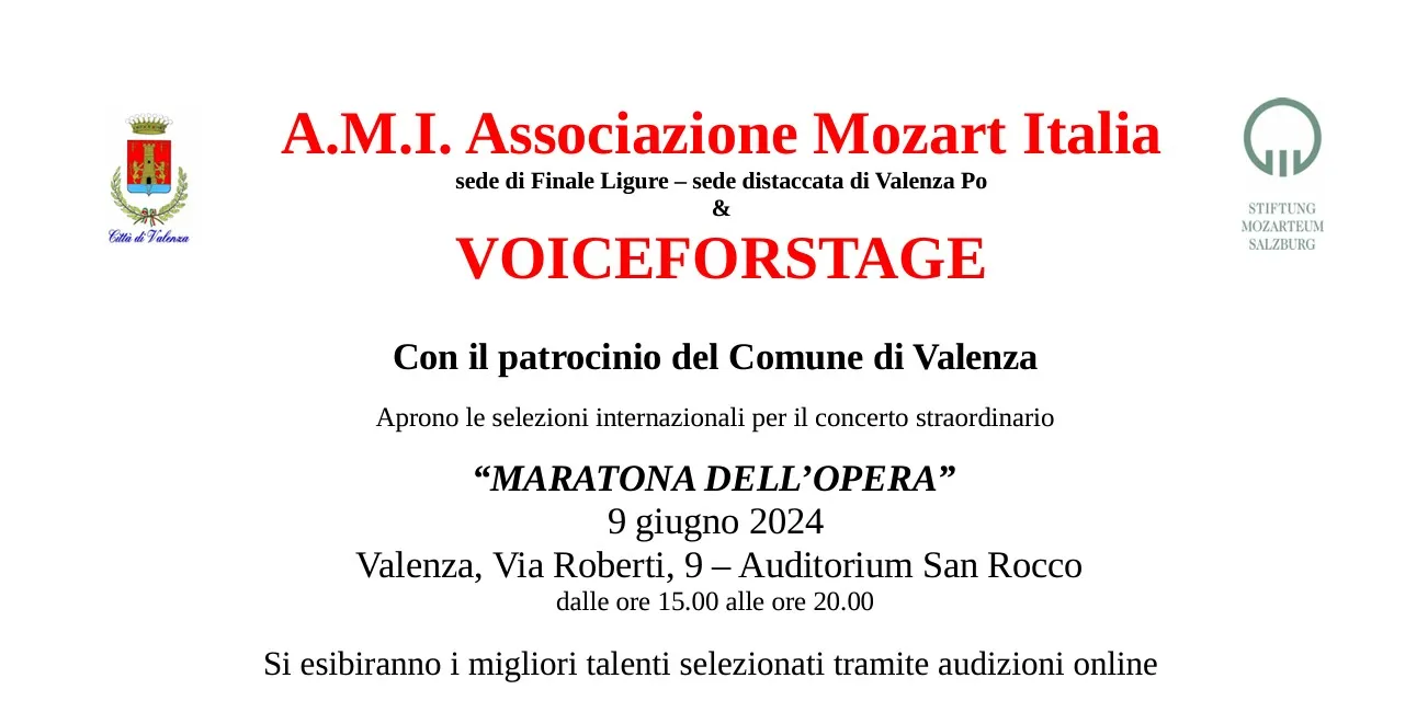 Selezioni per il concerto lirico Maratona dellOPERA 2024