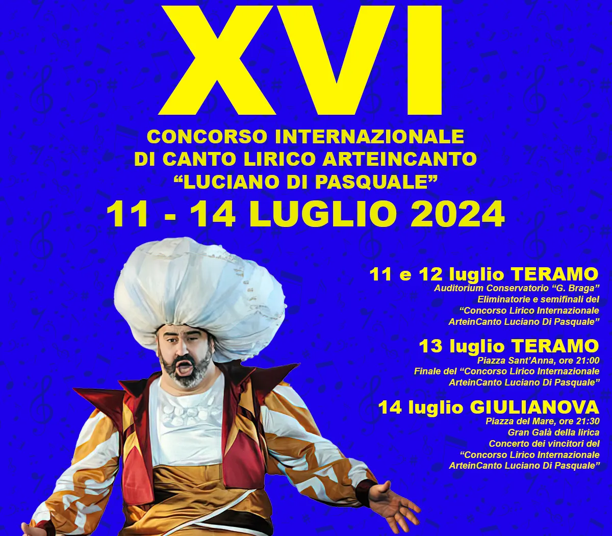 16 concorso internazionale di canto lirico Arteincanto Luciano di Pasquale 2024