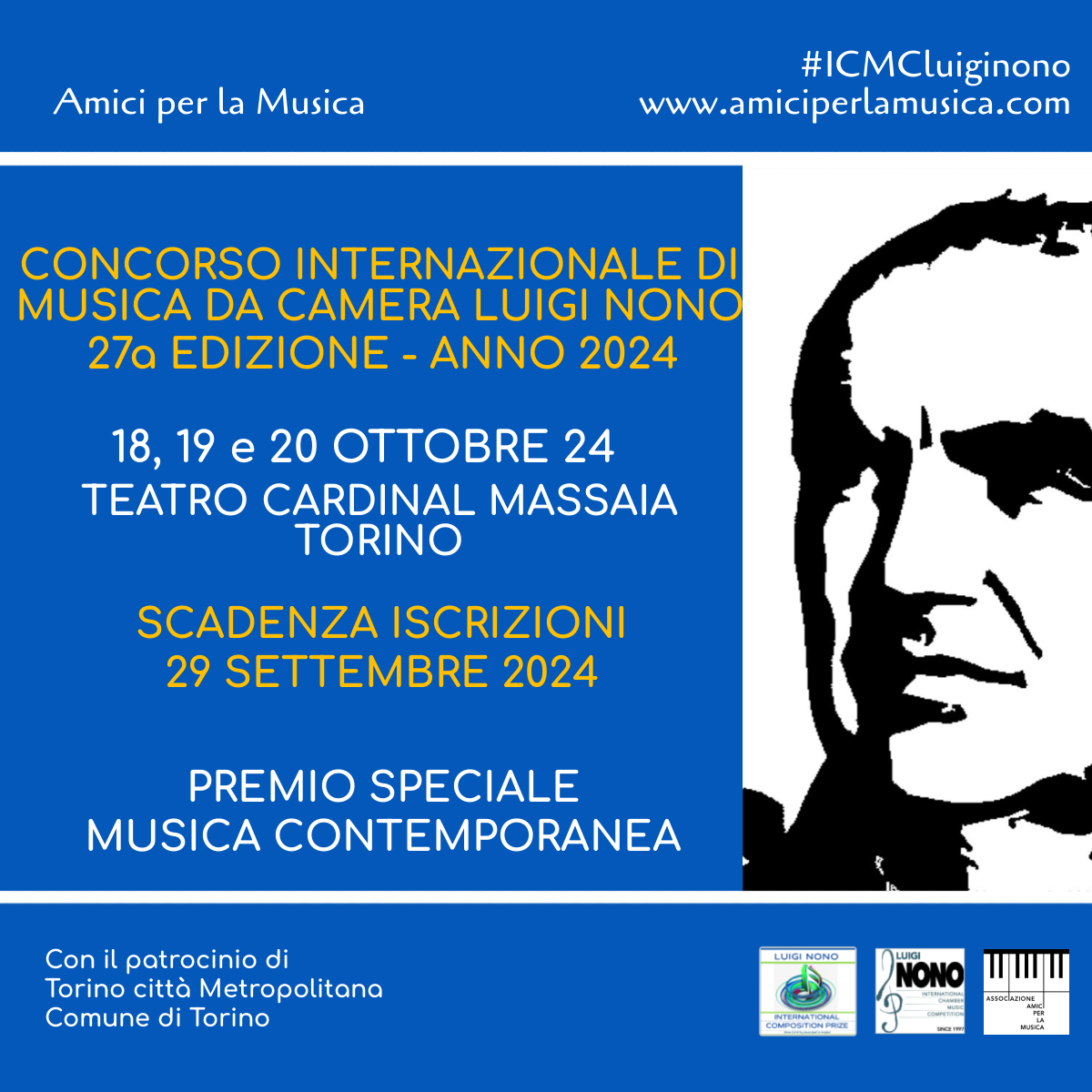 27° Edizione Concorso Internazionale di musica da camera Luigi Nono 2024