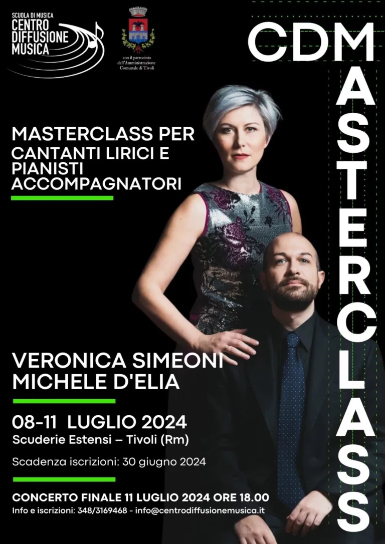 CDM Masterclass per cantanti lirici e pianisti accompagnatori