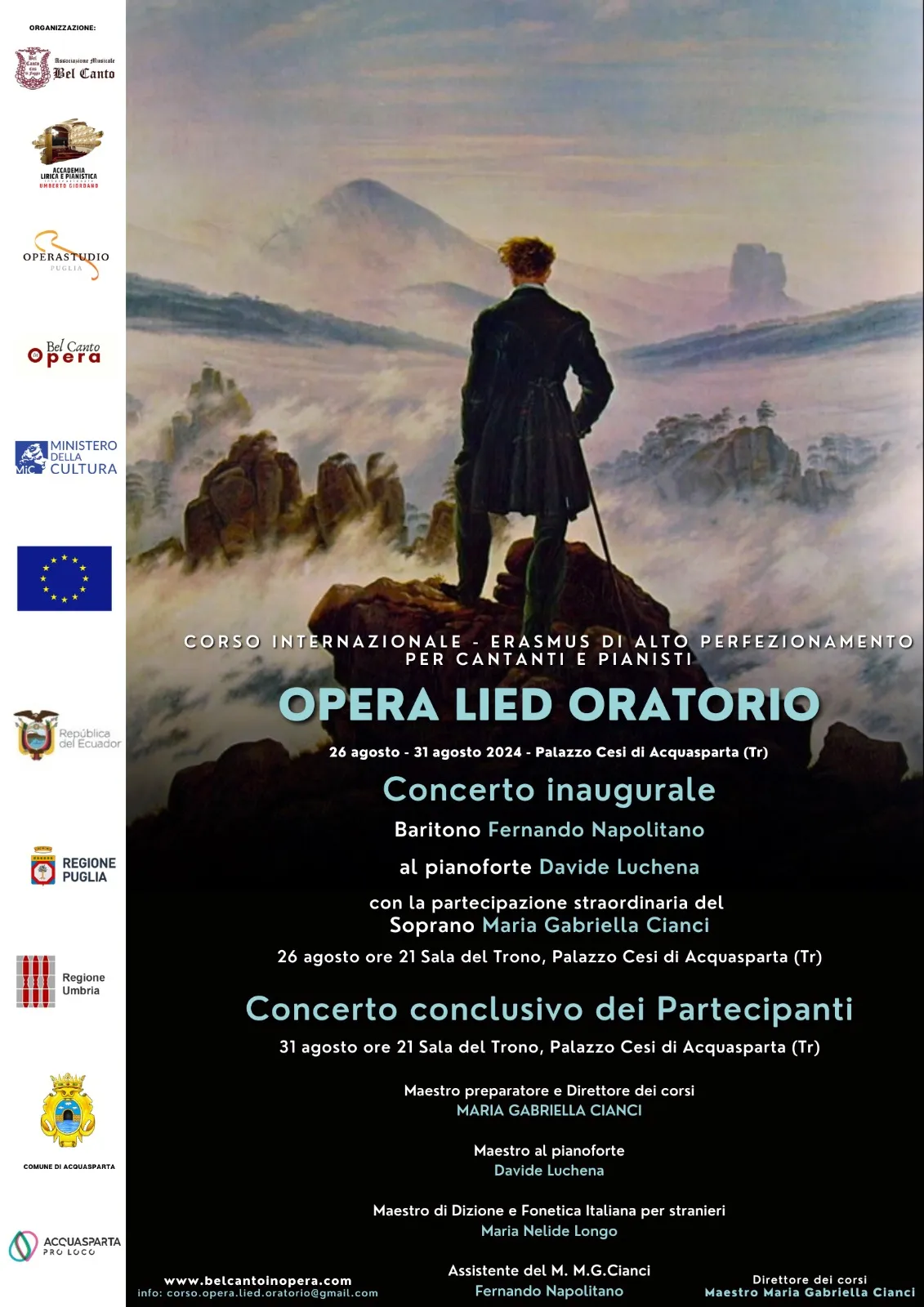 Corso di Canto Lirico Lied e Oratorio IV Edizione 2024