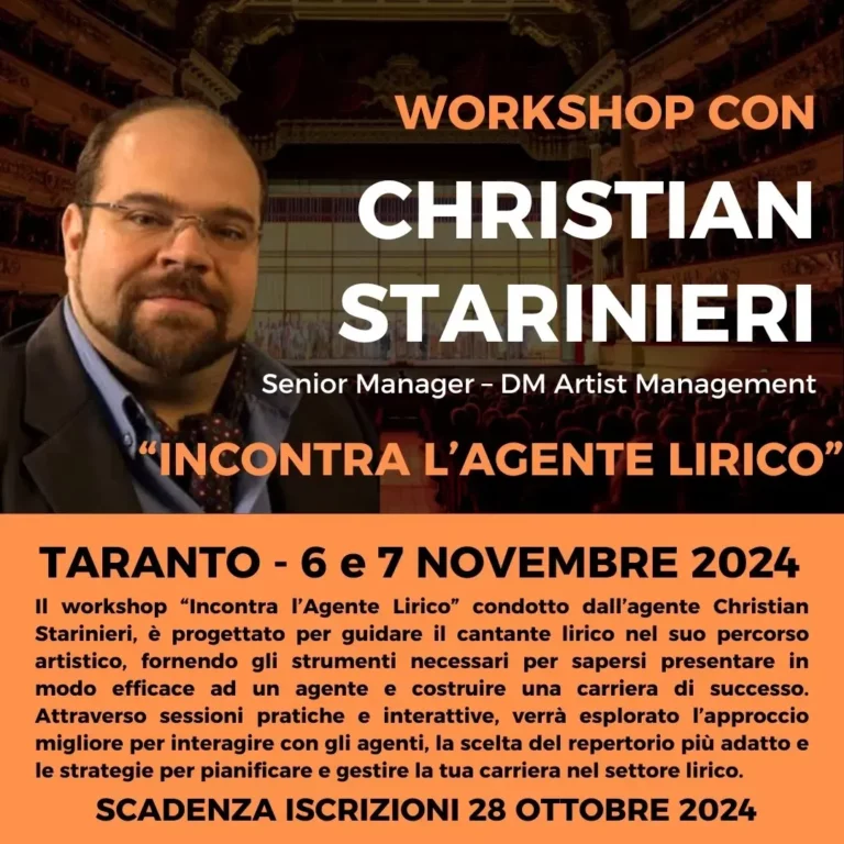 Workshop con Christian Starinieri - DM Artist Management