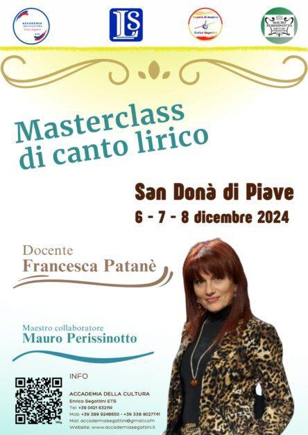 Masterclass di canto lirico con Francesca Patanè